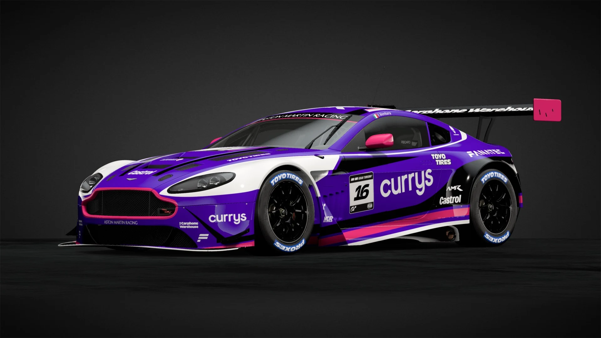 Aston Martin V12 Vantage GT3 '12 con livrea Currys #16